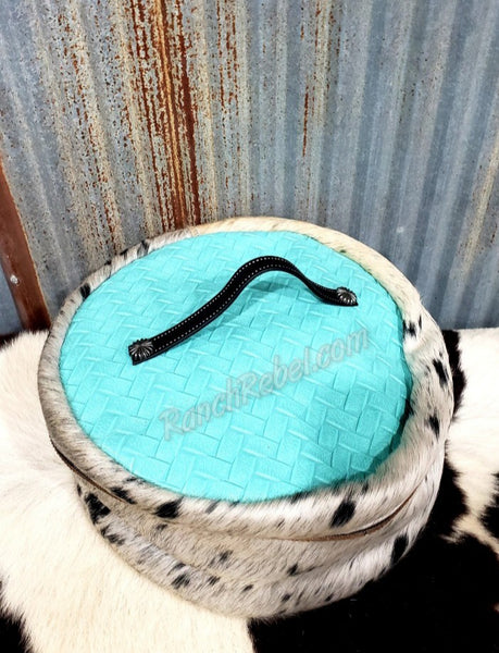 cowhide-leather-round-cosmetic-bags-in-turquoise-basket-weave